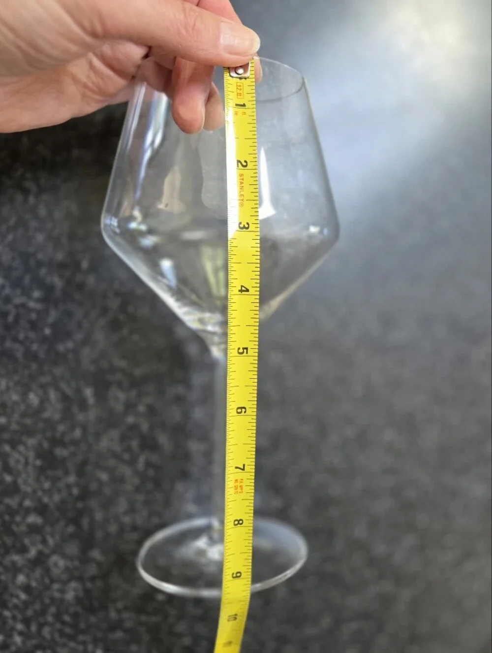 Schott Zwiesel Crystal Wine Glass Clear Modern Angular Bowl Made in Germany
